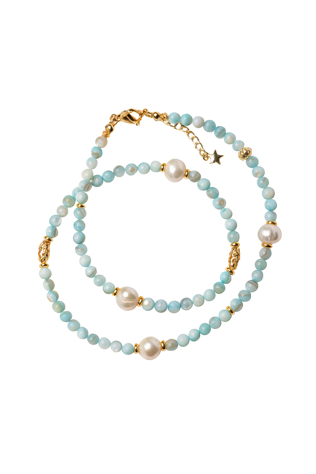 მარგალიტის და სადაფის ყელსაბამი N250002