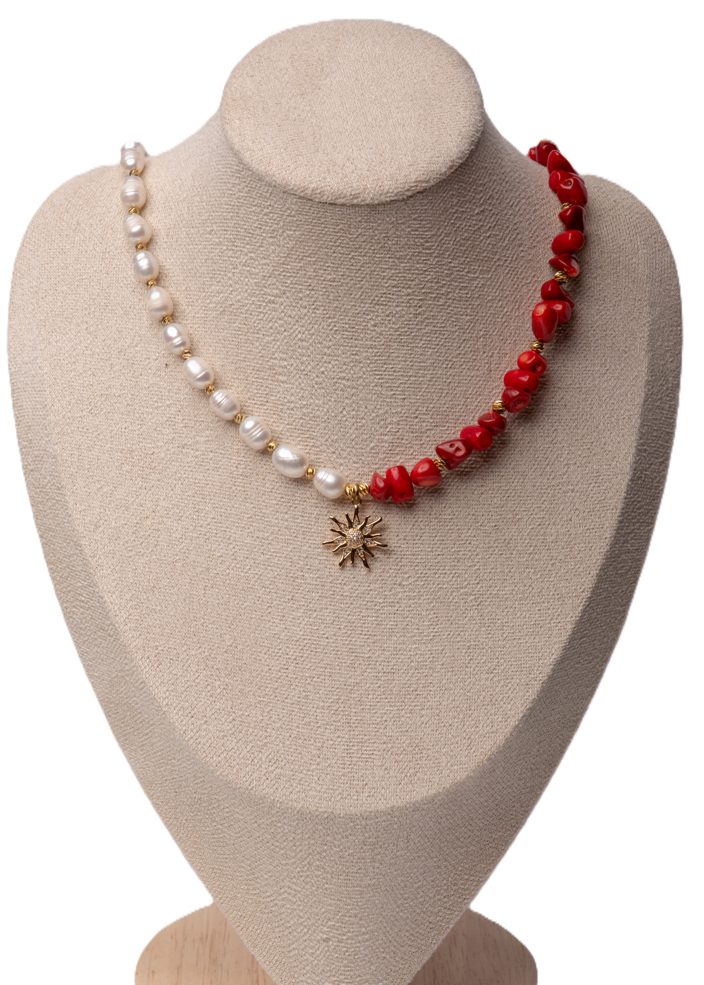 მარგალიტის და მარჯანის ყელსაბამი N250032