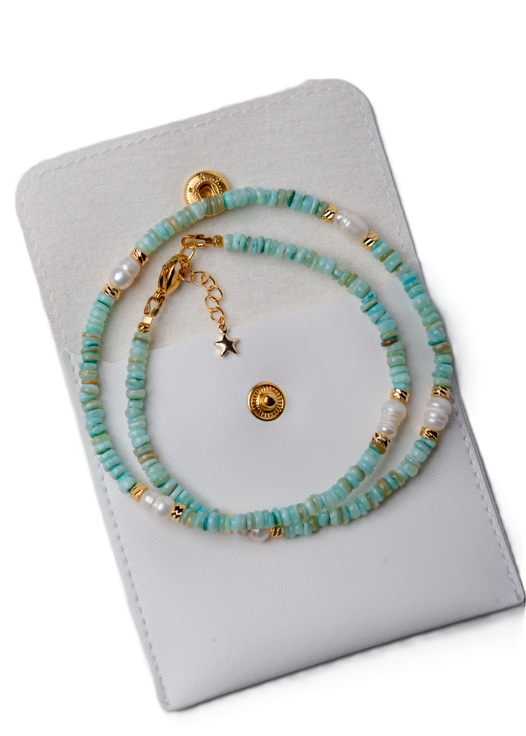 მარგალიტის და სადაფის ყელსაბამი N250026