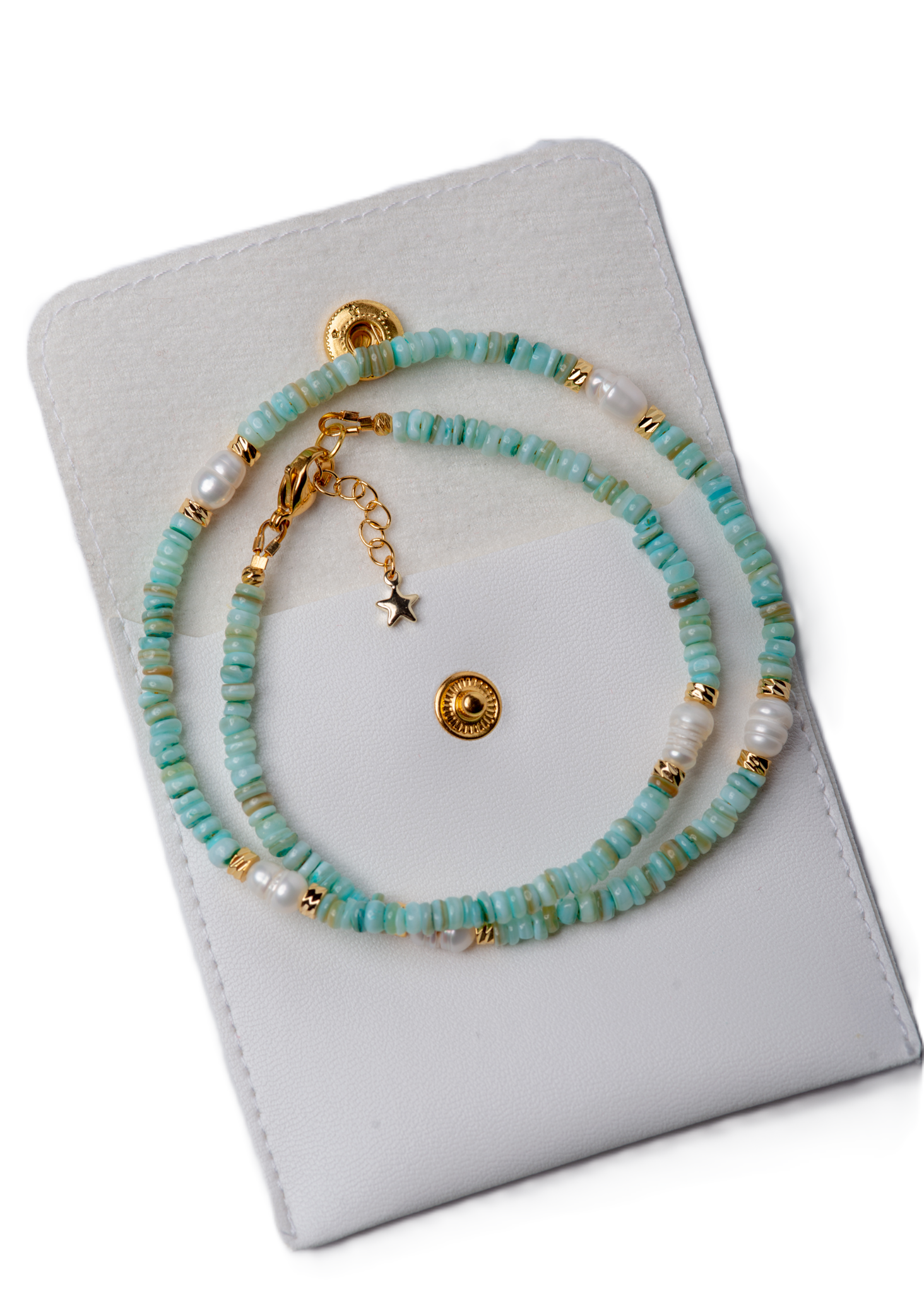 მარგალიტის და სადაფის ყელსაბამი N250026