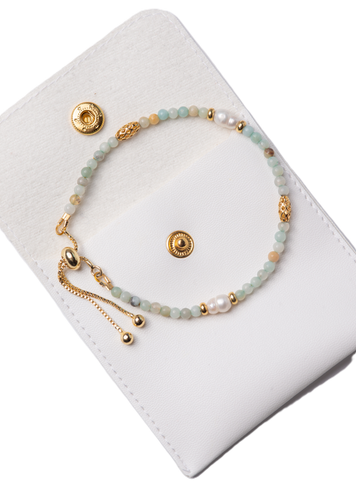 მარგალიტის და ამაზონიტის სამაჯური B250011