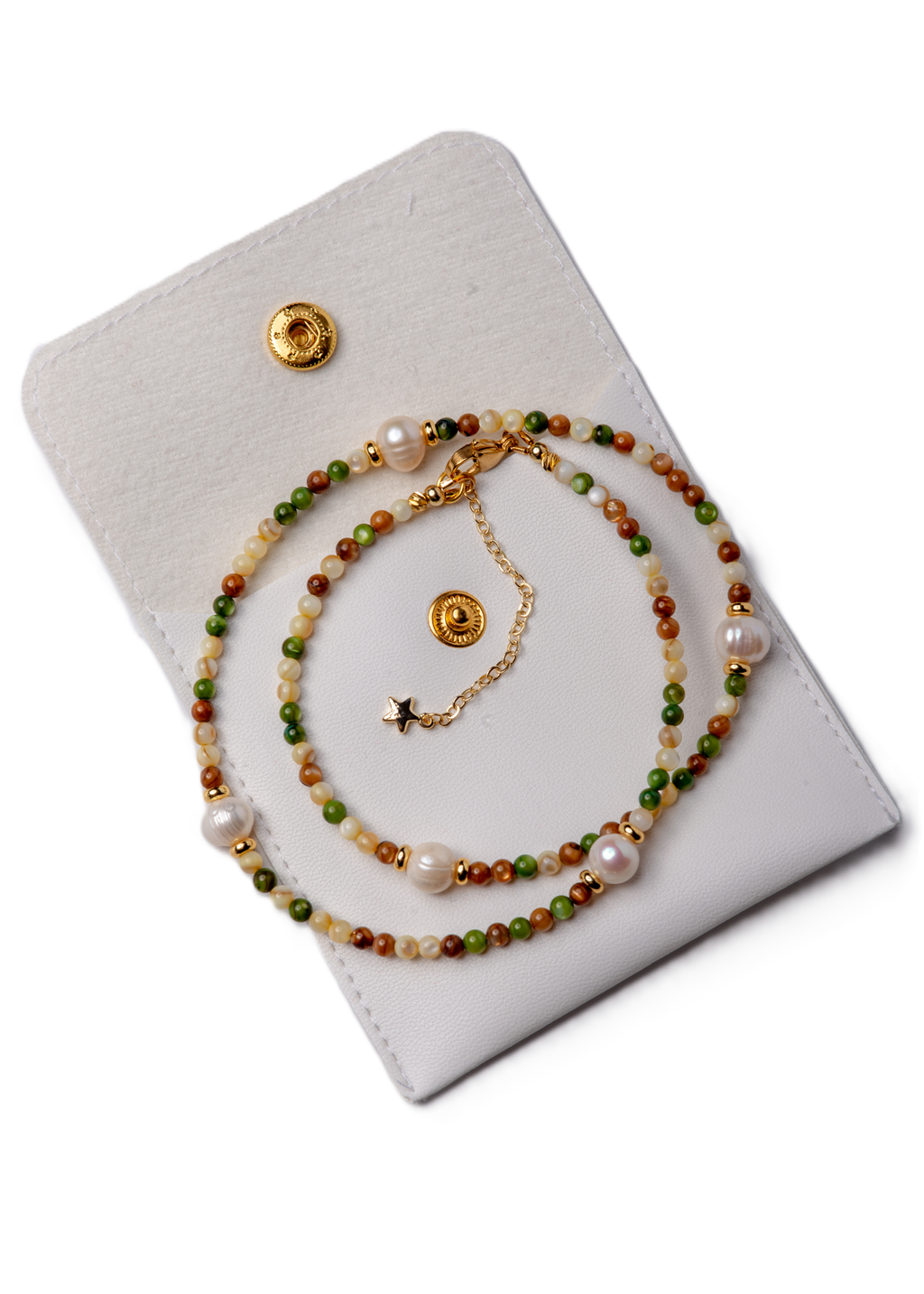 მარგალიტის და სადაფის ყელსაბამი N250004