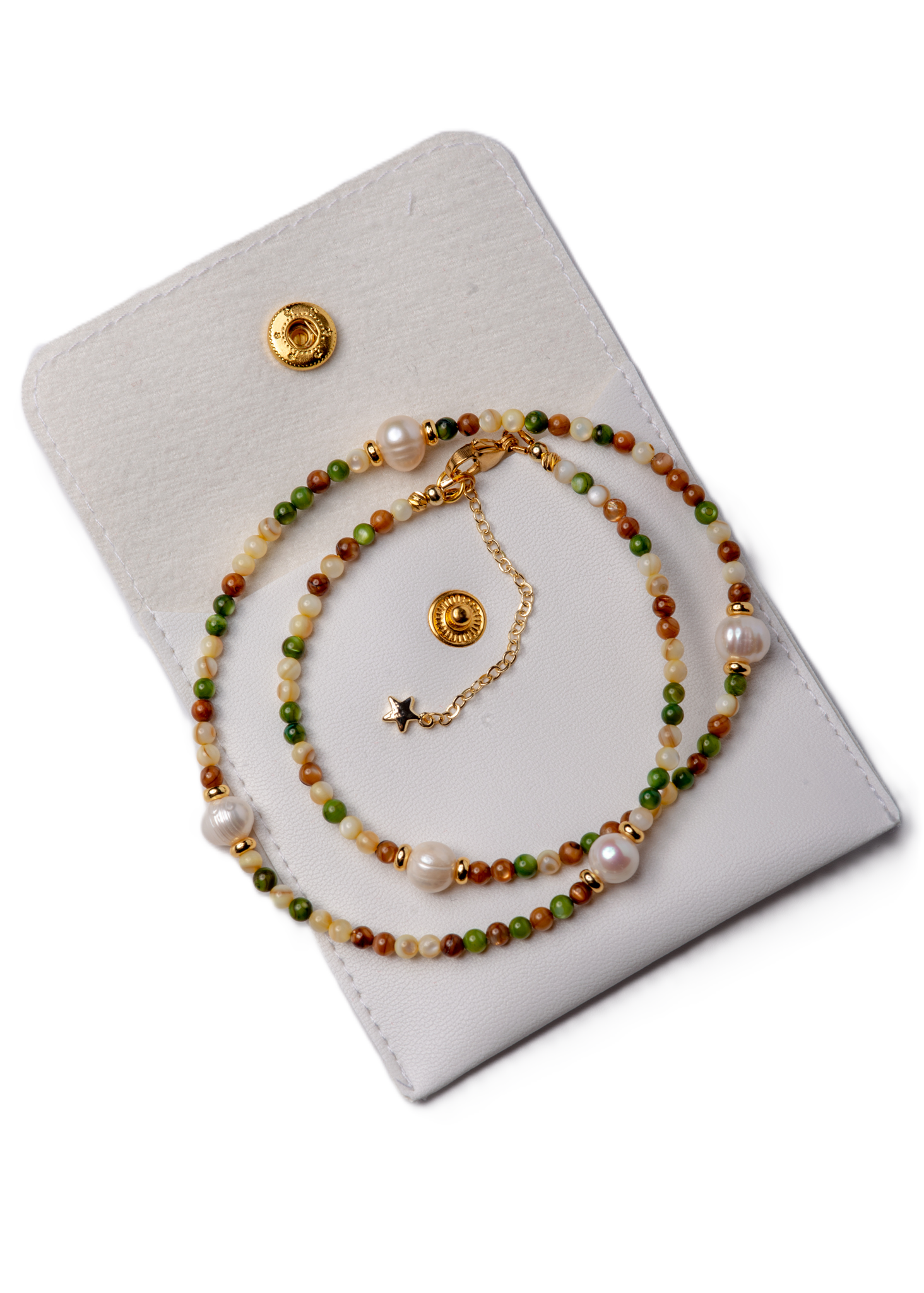 მარგალიტის და სადაფის ყელსაბამი N250004